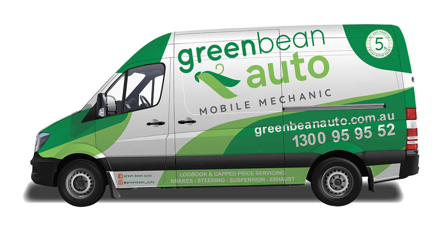 Green Bean Auto Mobile Mechanic Van with full branding applied